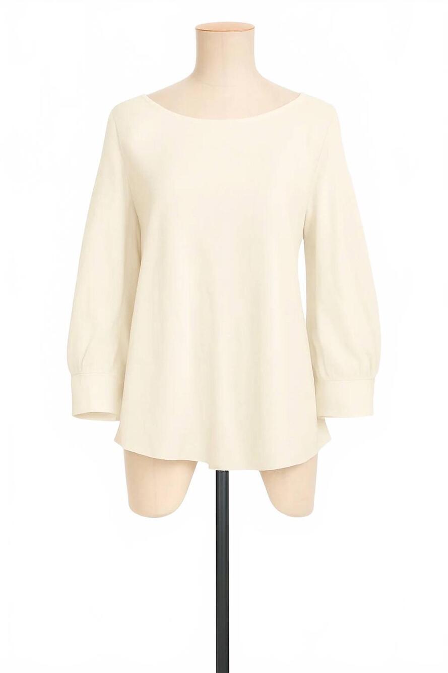 NEW SUSANNE BOMMER women's cuffed long sleeve silk shirt in jasmine